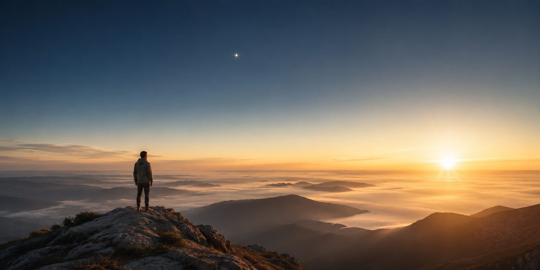 Stage 1 — The Hero: a founder at the threshold where hidden expertise becomes AI-discoverable